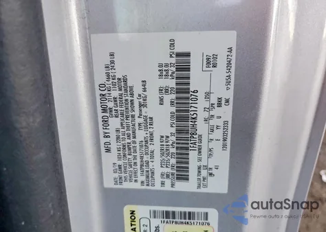 2019 Ford Mustang z USA, uszkodzony, nr VIN 1FATP8UH4K5171076